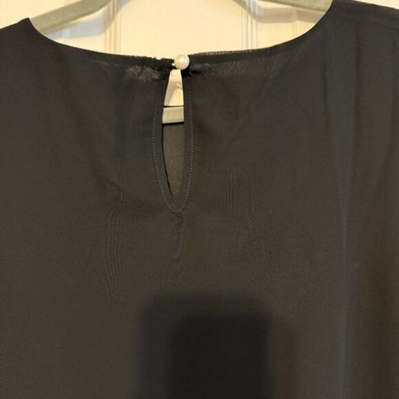 Zenana Long Sleeve Black Blouse | Pearl Accents | NWT | Size Small - Picture 5 of 5